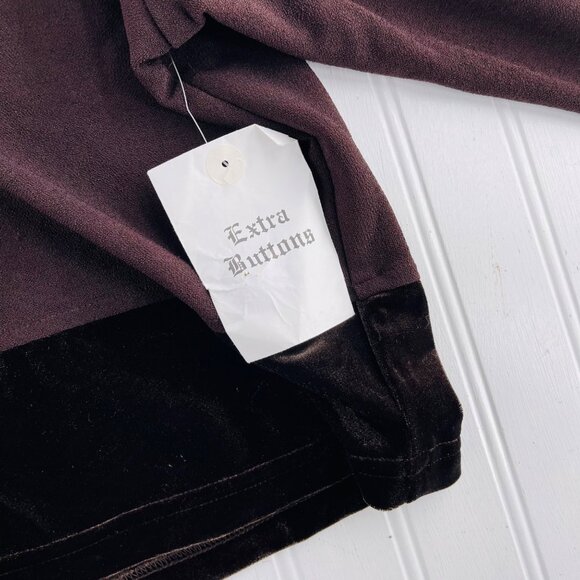 Coldwater Creek Womens Velvet Trim Button-Up Jacket Size 1X Cardigan Brown - Picture 3 of 5